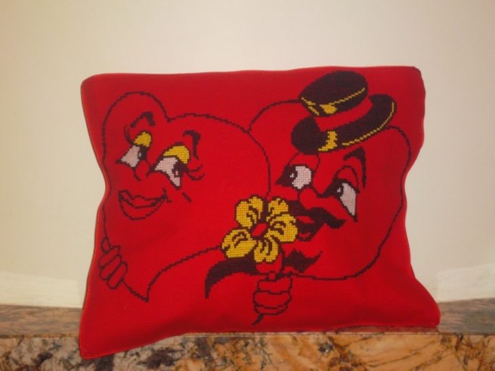 Understated love cushion