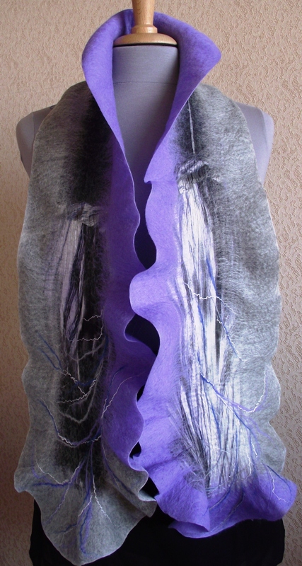 Scarf gray-violet picture no. 2