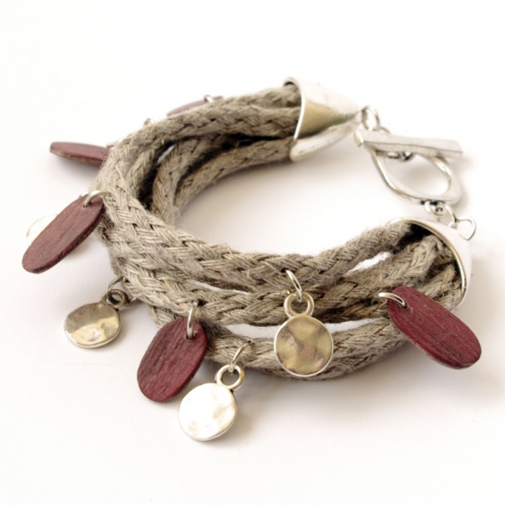 Linen bracelet " Sand dunes "