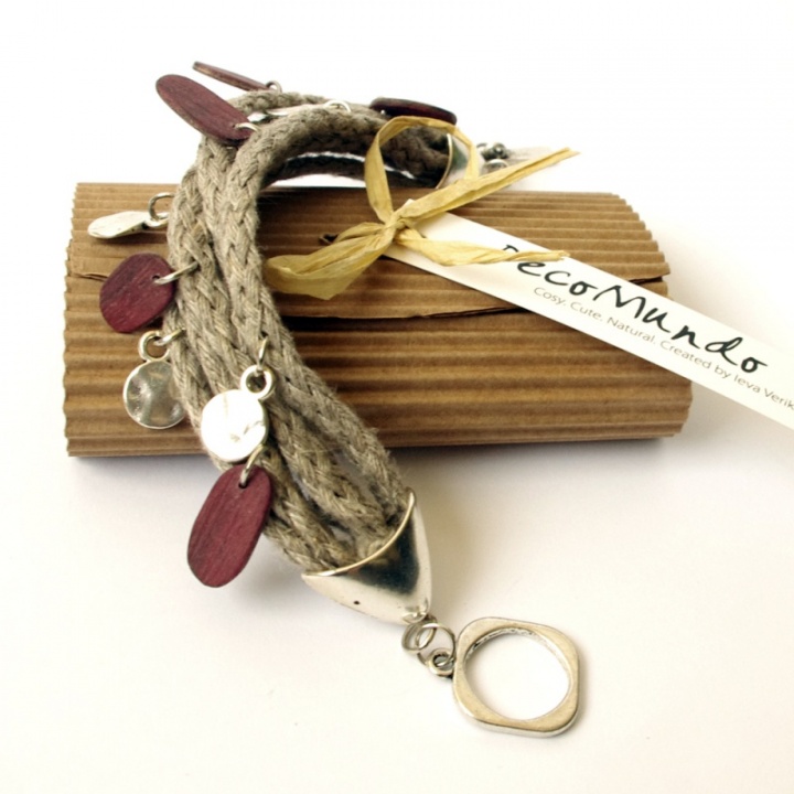 Linen bracelet " Sand dunes " picture no. 2