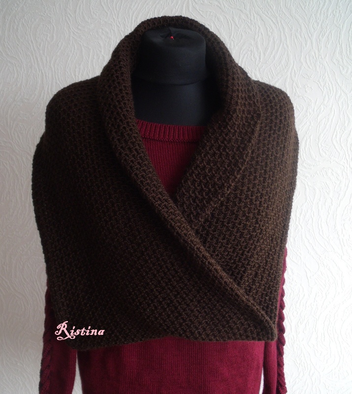 Dark brown infinity scarf picture no. 2