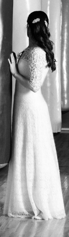 Knitted wedding dress (silk and mohair)