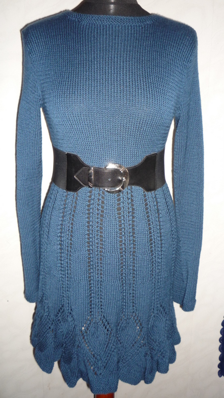 The dark blue dress