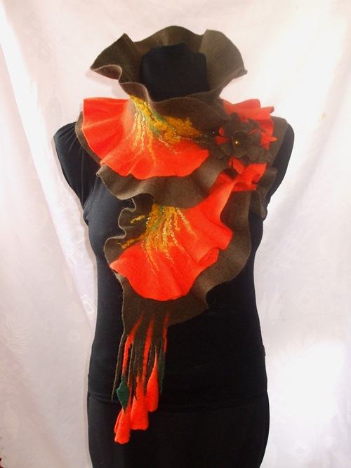 Brown-orange scarf picture no. 2