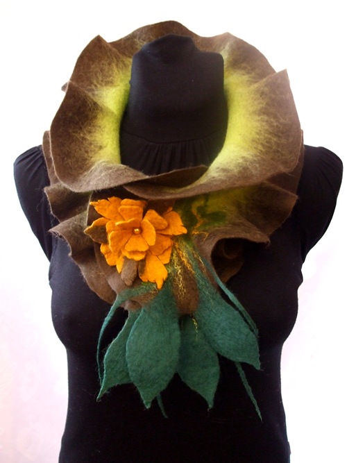 Brown-green scarf