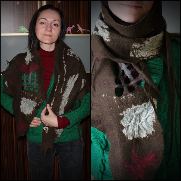 Brown scarf. picture no. 2
