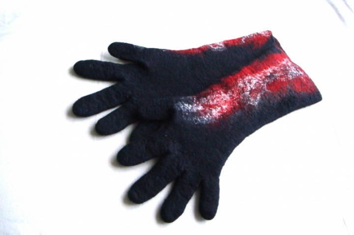 Felt gloves. picture no. 2