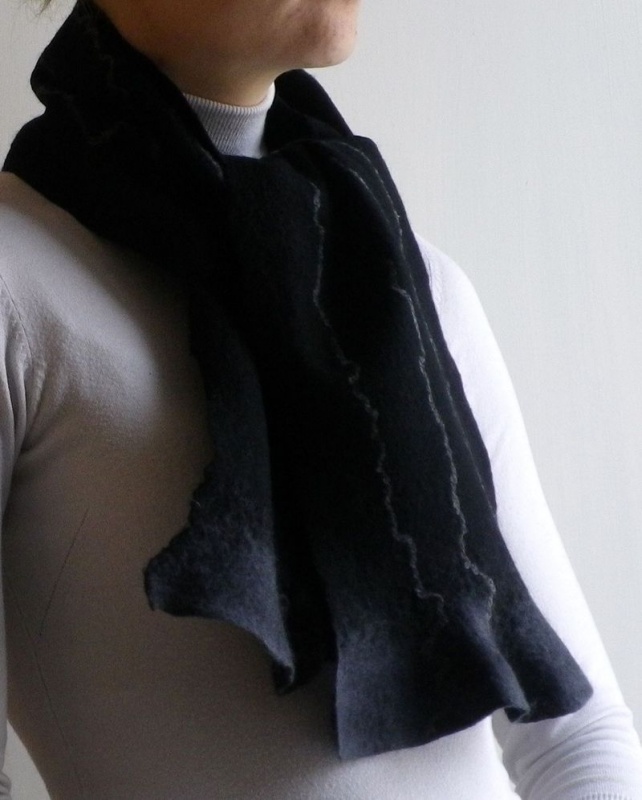Scarf black / gray
