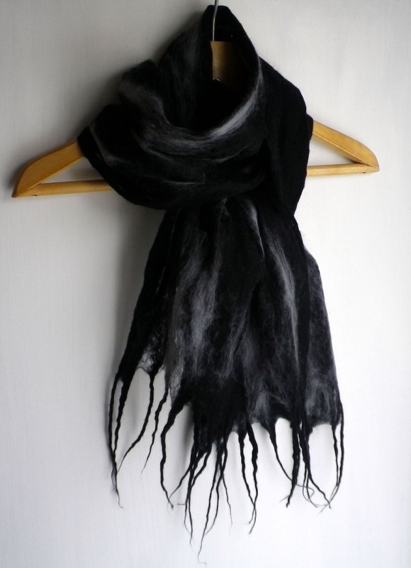Scarf black / gray - cobweb