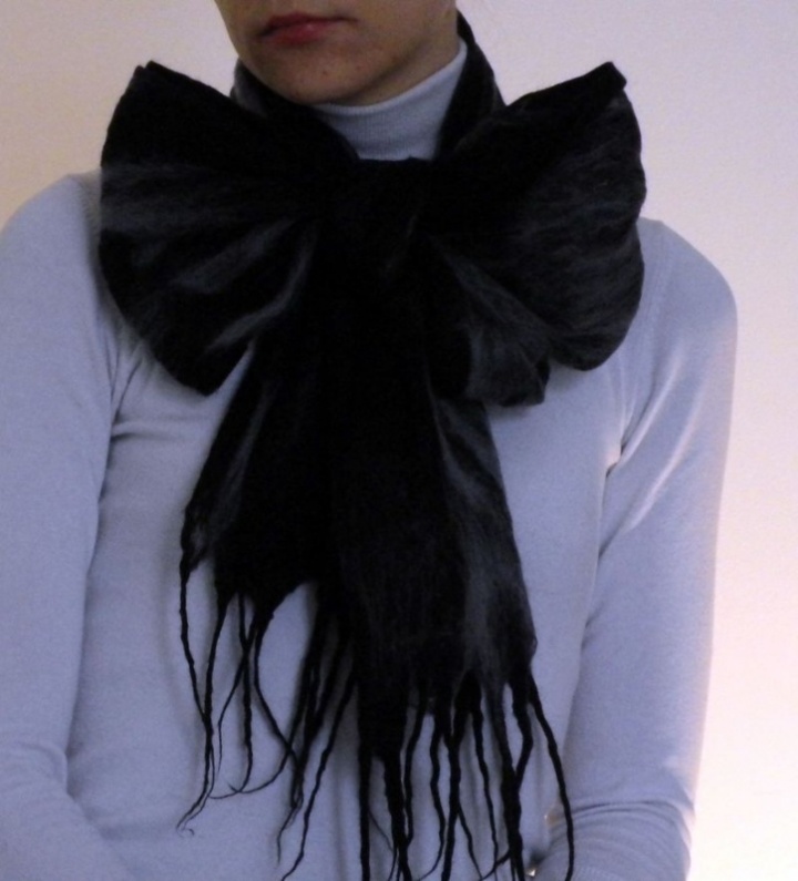 Scarf black / gray - cobweb picture no. 2