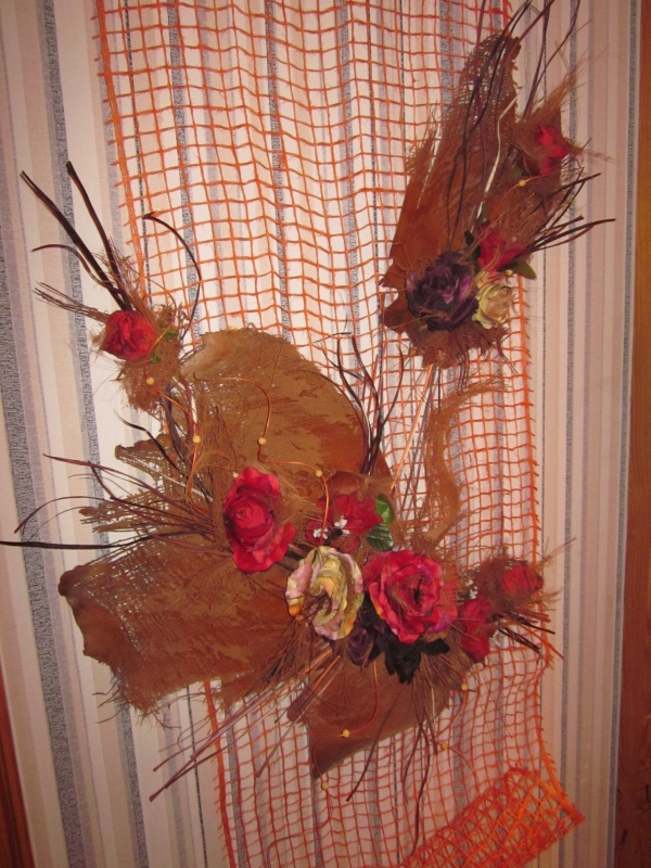 Floral carpet on the wall