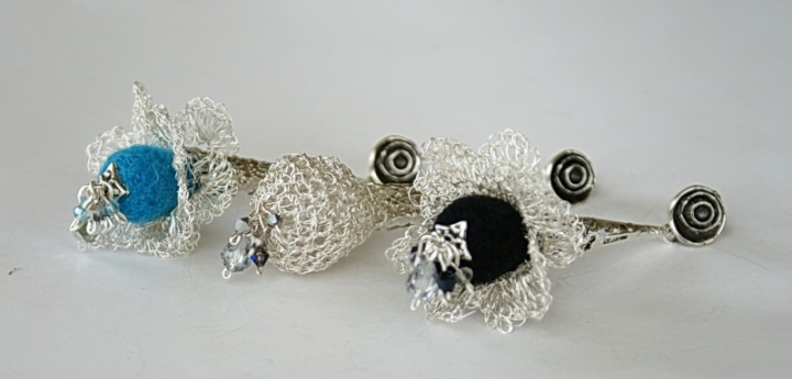 Earrings " Trio Rings "