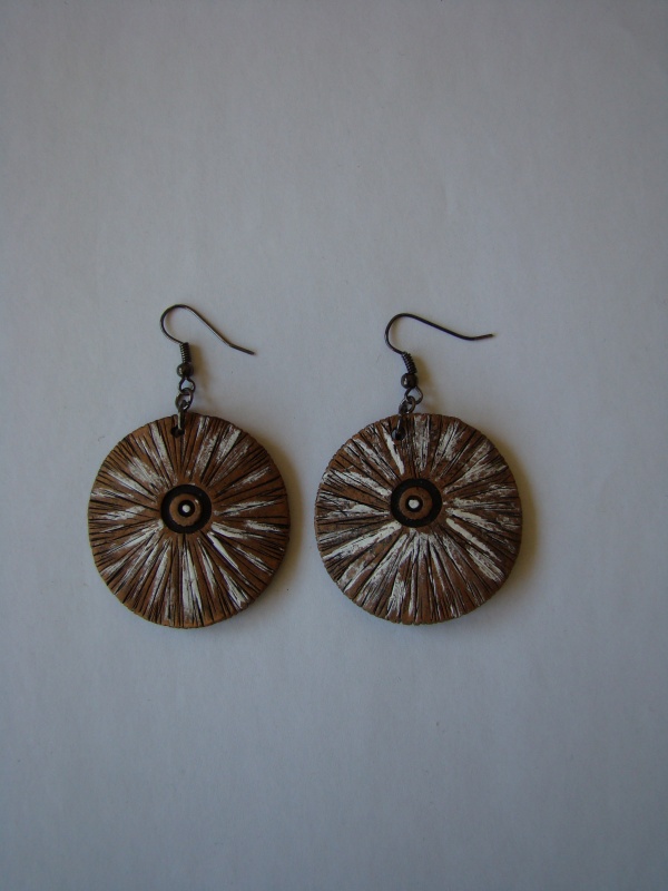Clay earrings.