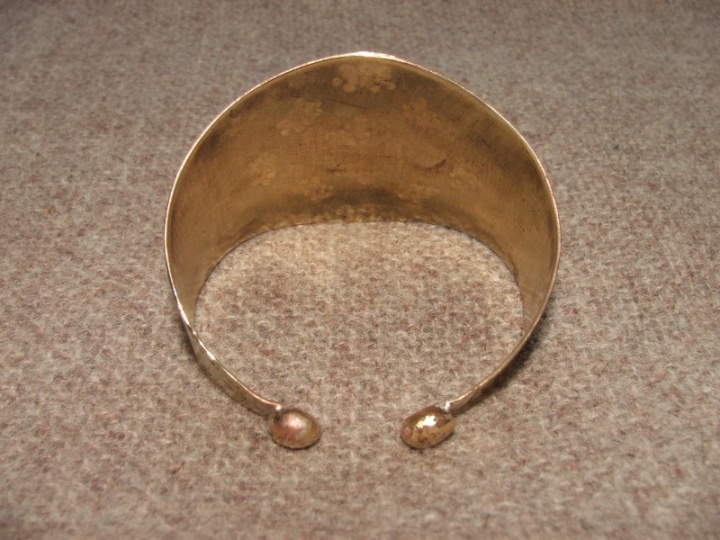 Brass bracelet woven with bubbles picture no. 3