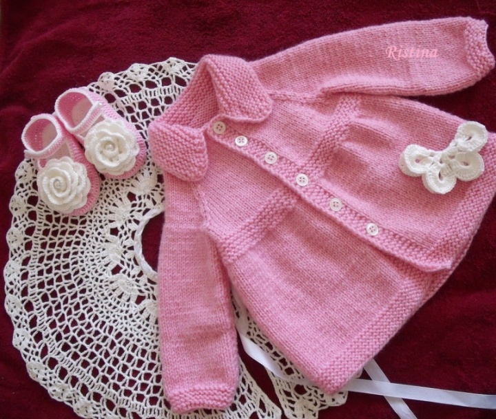 crocheted christening set girl picture no. 3