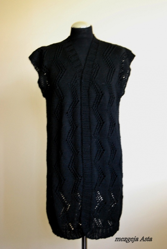 Long black vest