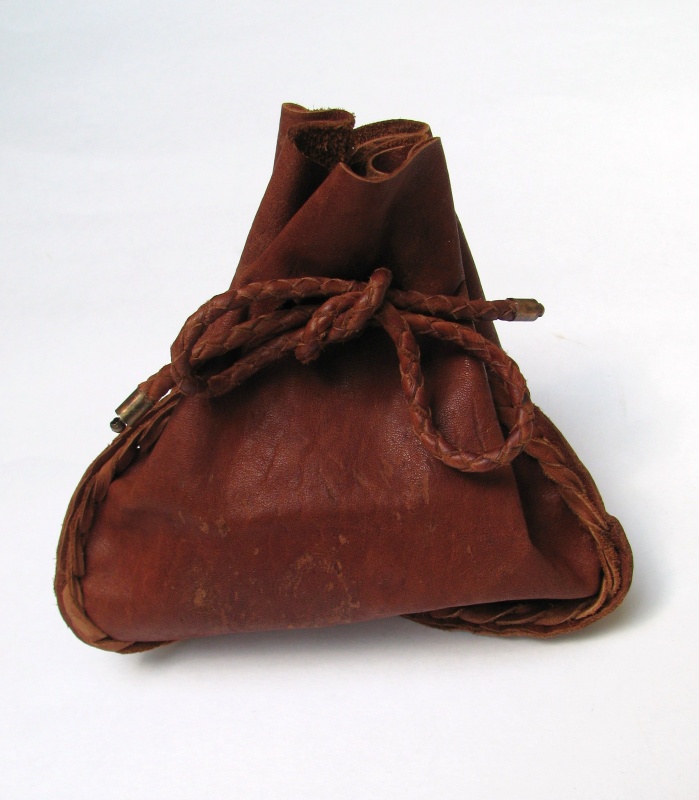 Leather pouch.