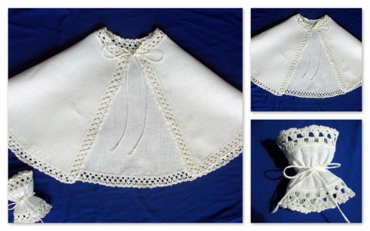 Baptismal cloak and candle decoration