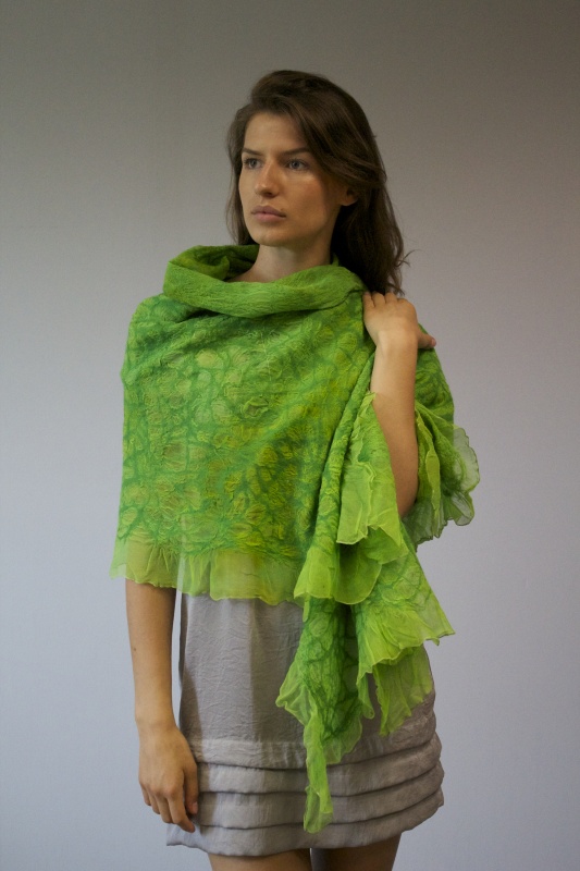 Silk scarf " Grass "