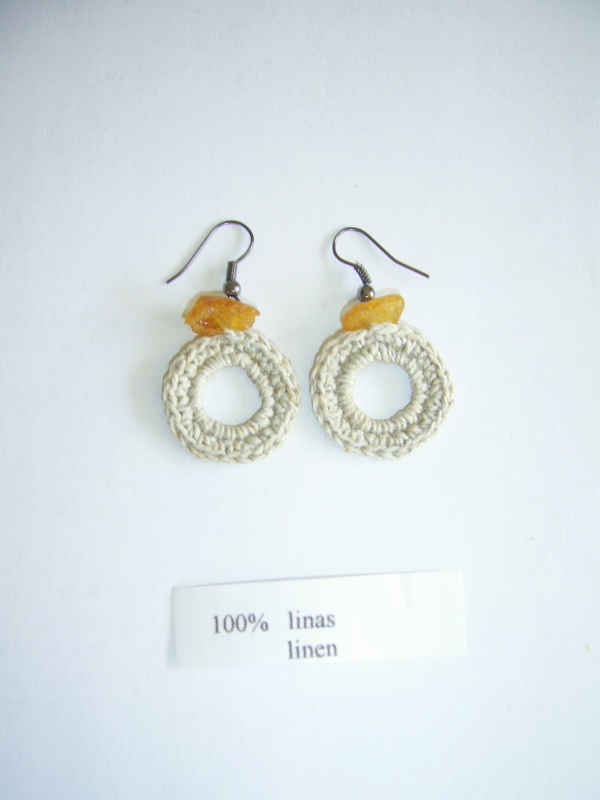 Earrings with amber picture no. 2