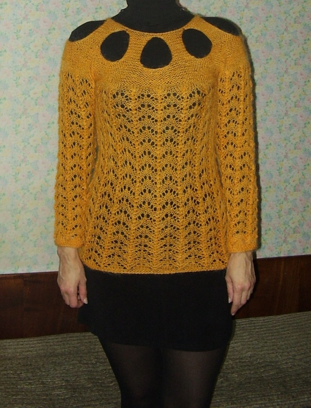 On sunny sweater