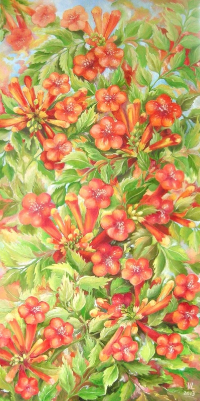 "Trimitai vasaros medaus " 40x80