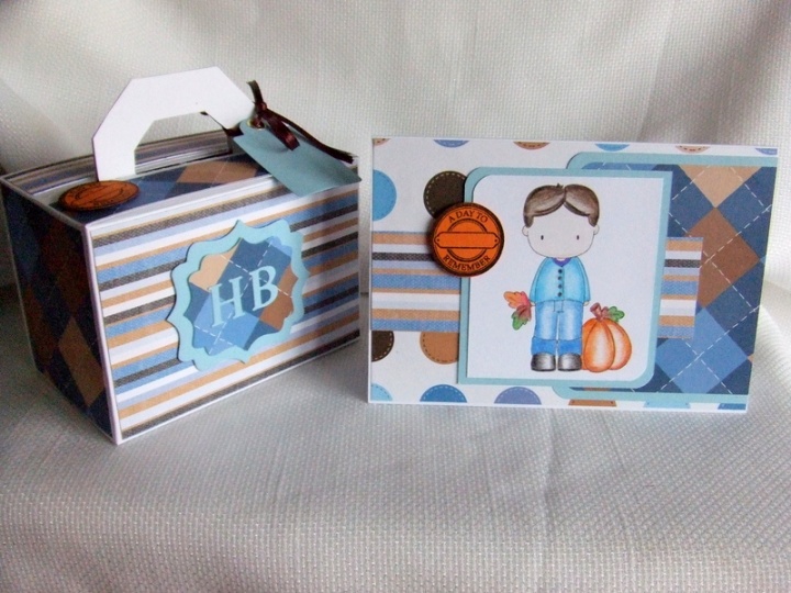 A birthday card with gift box