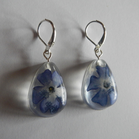 Earrings " Blue flower "