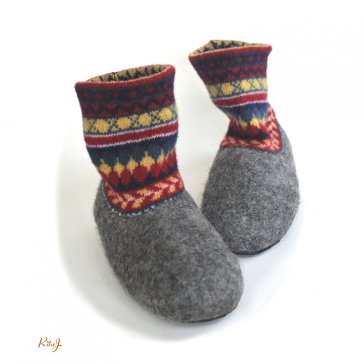 Felt slippers / felted slippers / boots picture no. 2