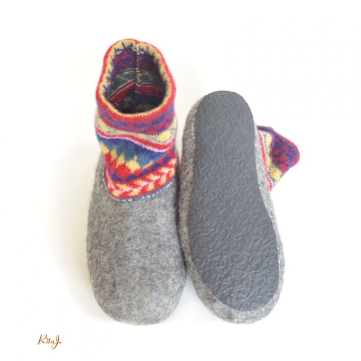 Felt slippers / felted slippers / boots picture no. 3