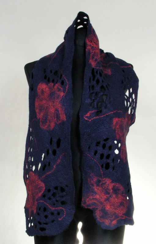 Scarf " Night flowers "