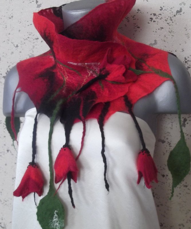 scarf with flowers