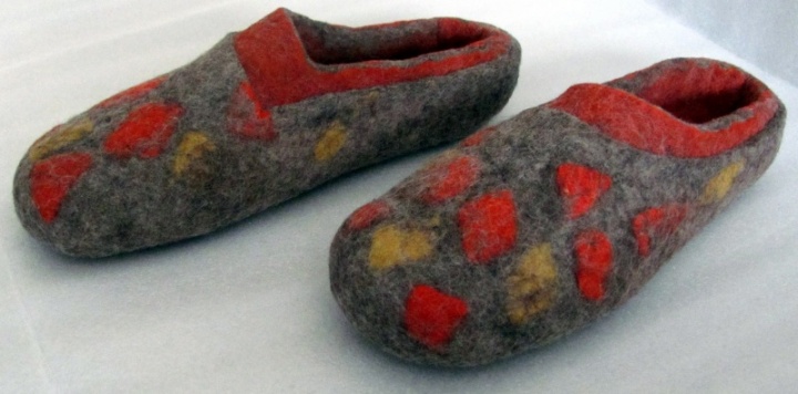 Motley felted slippers, size 40.5 picture no. 3