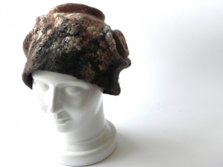 Felted merino wool hat