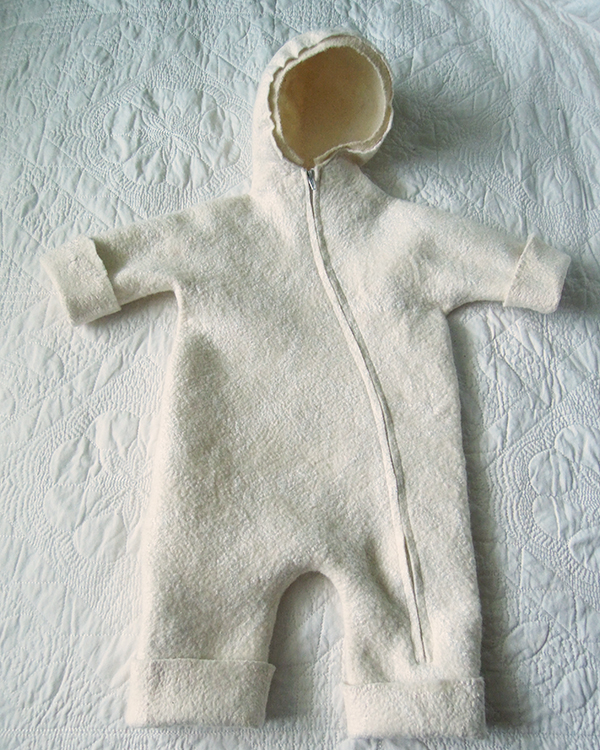 White suit newborn baby