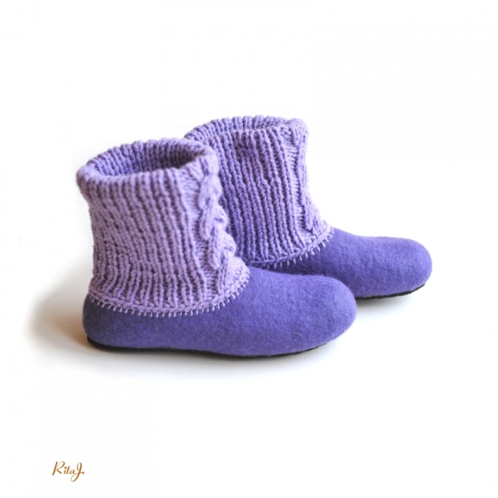 Felt slippers / felted slippers LILA picture no. 2