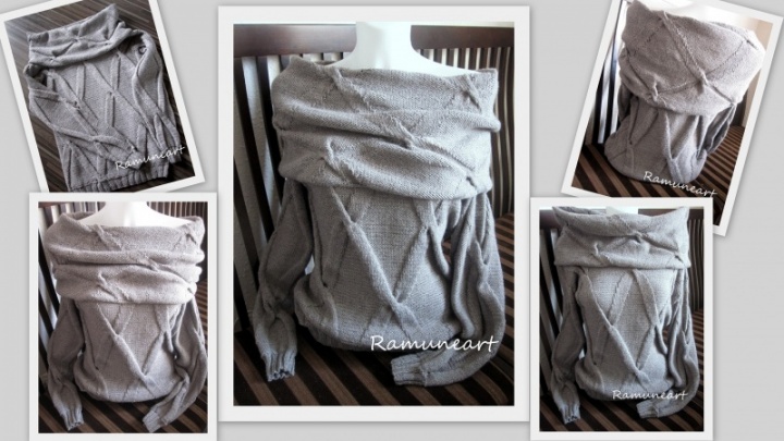 Gray sweater large kalnieriumi