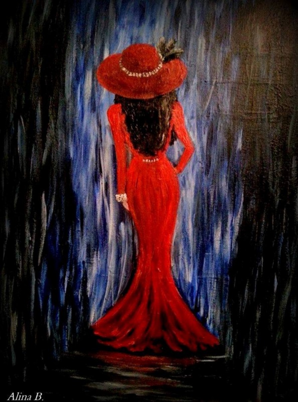 Red Lady in the dark