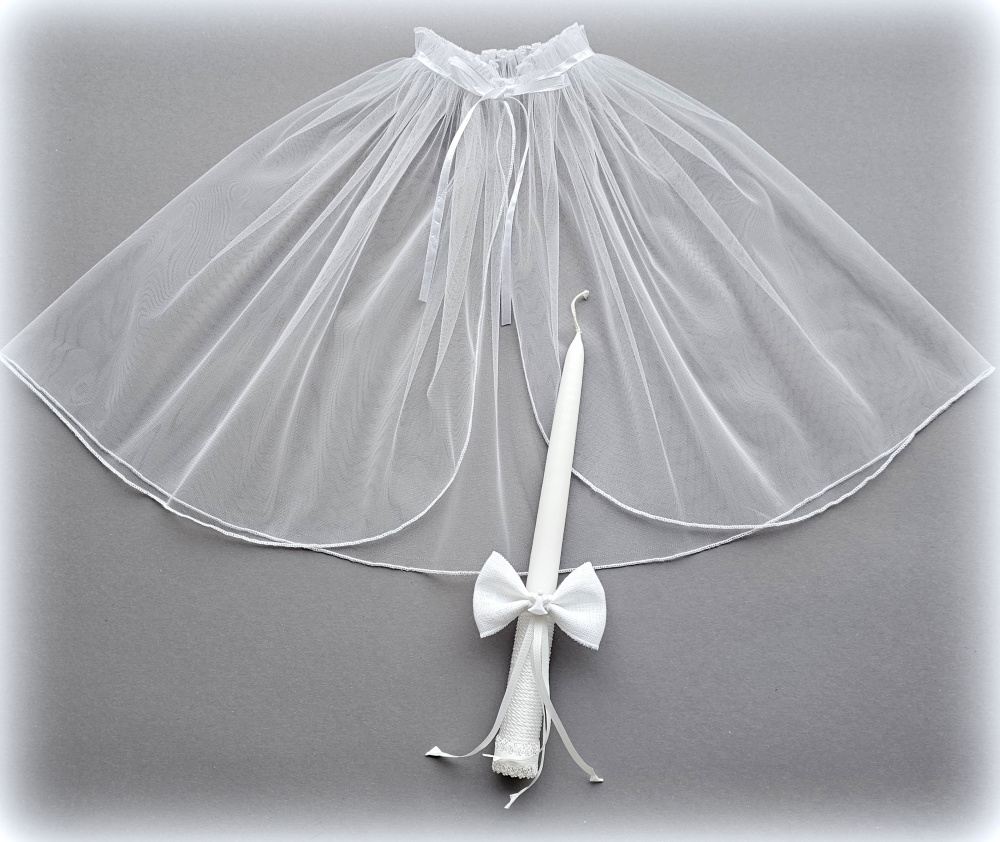 Woven linen christening gown