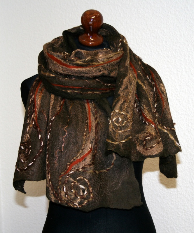 Scarves " walnut Chocolate "