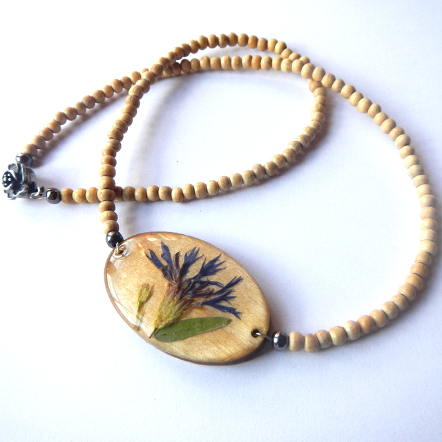 Necklaces " Cornflower "