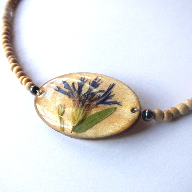 Necklaces " Cornflower " picture no. 2