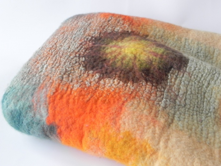 Felted by hand linen and wool picture no. 2