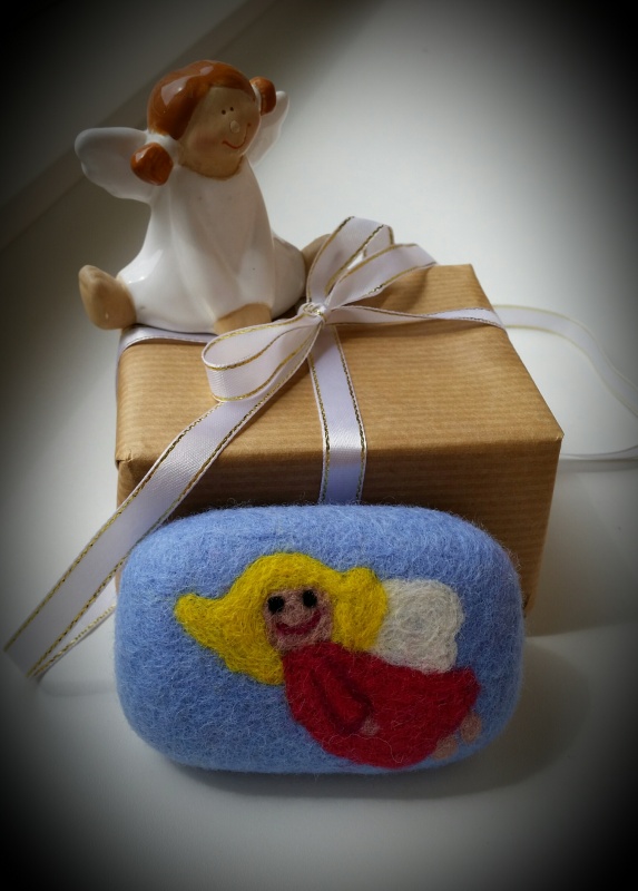 " Guardian Angel " coated with soap