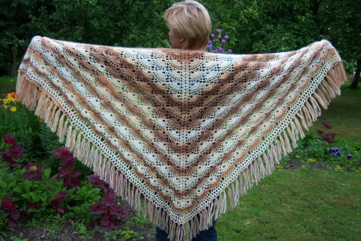 a large shawl-robe