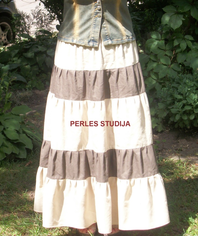 Linen skirt " Coffee with milk "