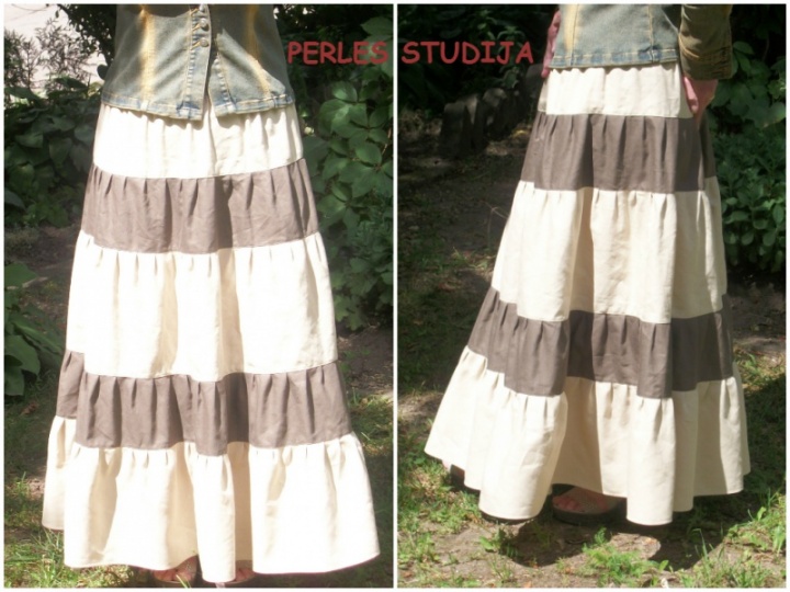 Linen skirt " Coffee with milk " picture no. 2