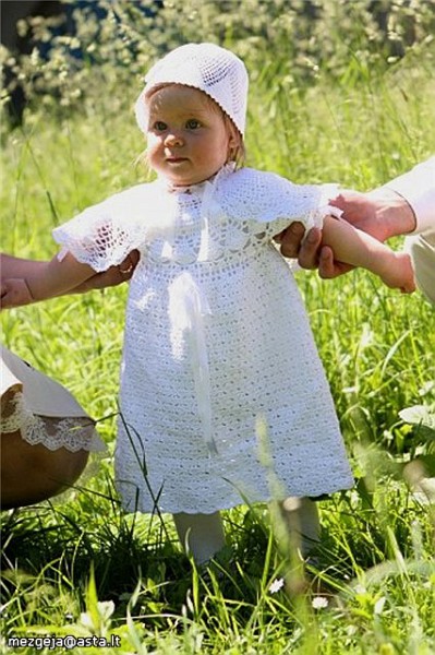 Christening dress crocheted