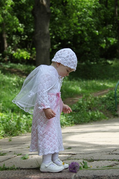 Crocheted christening robes