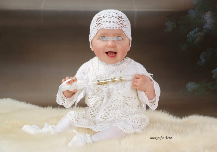 Crocheted christening robes